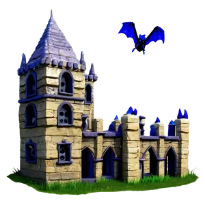 Bats And Gothic Castle Png 56 PNG image
