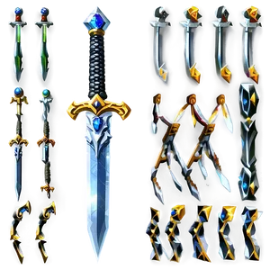 Battle-ready Diamond Sword Png 05252024 PNG image