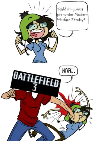 Battlefieldvs Modern Warfare Meme PNG
