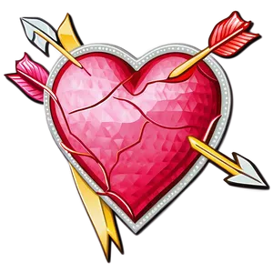 Be My Valentine Arrow Heart Png 7 PNG image