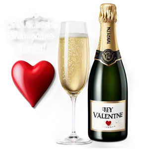 Be My Valentine Champagne PNG Ucp50