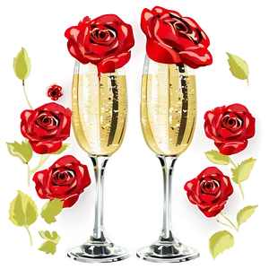 Be My Valentine Champagne PNG Wva67 PNG