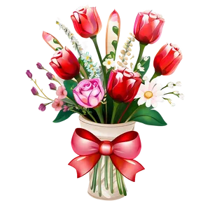 Be My Valentine Floral Bouquet PNG 06282024 PNG