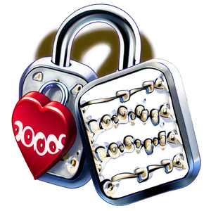 Be My Valentine Love Lock PNG 06282024