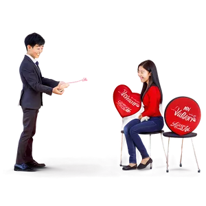 Be My Valentine Proposal Scene PNG Gdi