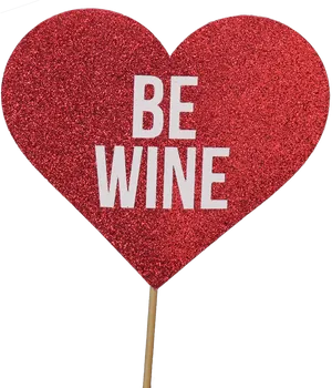 Be Wine Glitter Heart Sign