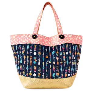 Beach Bag With Cosmetic Pouch PNG Uke25 PNG