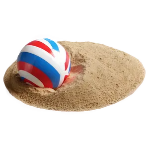 Beach Ball In Sand Png 05242024 PNG image