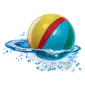 Beach Ball In Water Png Jxq PNG image