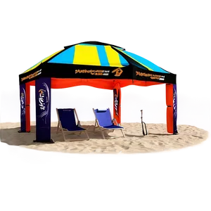 Beach Canopy Setup Png 06282024 PNG image