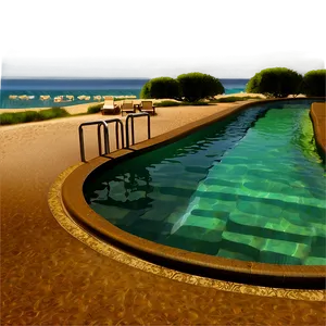 Beach Entry Swimming Pool PNG 4 PNG