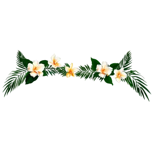 Beach Flora Border PNG 06272024 PNG