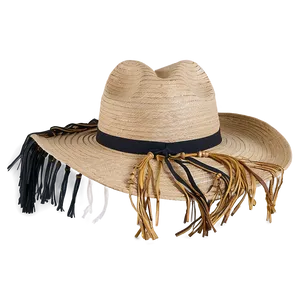 Beach Hat With Tassels PNG 06212024