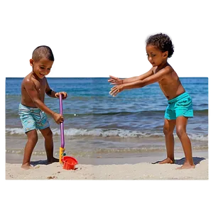 Beach Kids Playing PNG 06132024 PNG