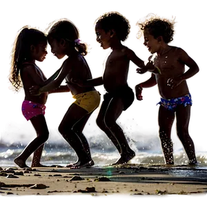 Beach Kids Playing PNG Mof59 PNG