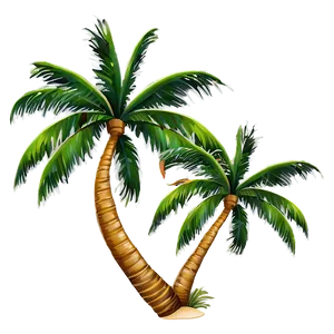 Beach Palm Trees PNG Hty49