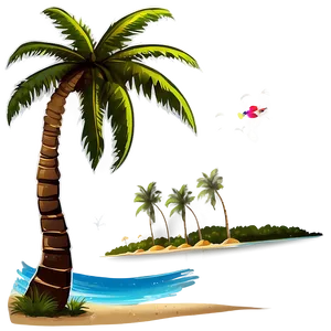 Beach Palm Trees Silhouette Png Flq PNG image