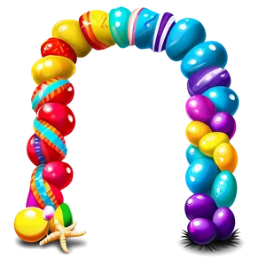 Beach Party Balloon Arch PNG Cui