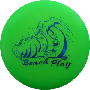Beach Play Green Frisbee1995 PNG image