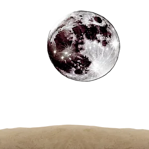 Beach Sand And Moon PNG 06292024