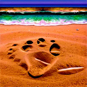 Beach Sand Footprint Trail PNG 22 PNG