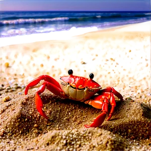 Beach Sand With Crab PNG 06292024