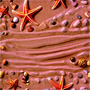 Beach Sand With Starfish PNG Yxt
