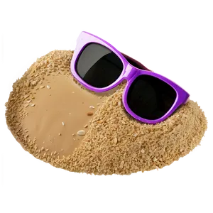 Beach Sand With Sunglasses PNG Bra