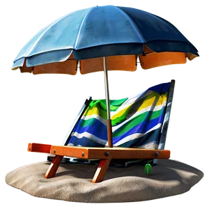 Beach Scene With Umbrella PNG Uwj PNG