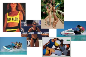 Beach Sports Collage PNG