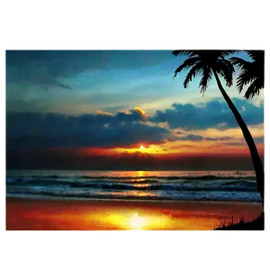 Beach Sunset Reflection PNG Wni46 PNG
