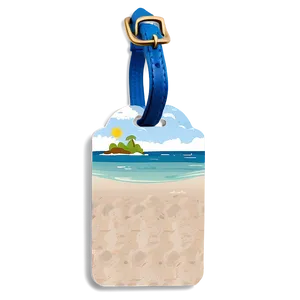 Beach Theme Luggage Tag PNG 64