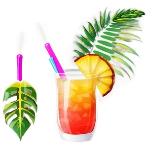 Beach Tropical Cocktails PNG 49