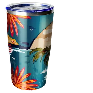 Beach Tumbler Cup PNG Vmf
