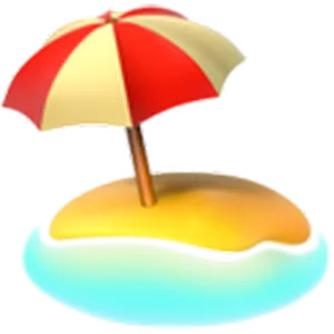 Beach Umbrella Emoji PNG image