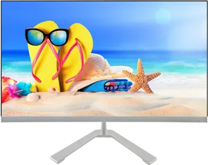 Beach Vacation Theme Computer Display PNG image