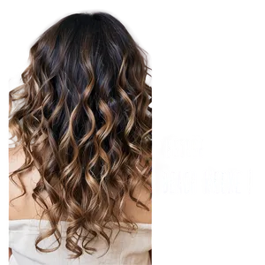 Beach Wave Perm Hair Png 06282024 PNG image