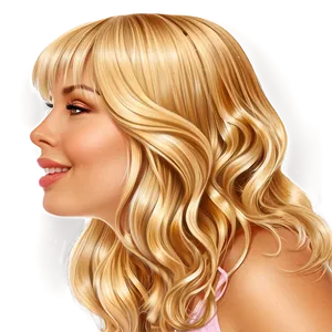 Beach Waves Blond Hair PNG Vcm72 PNG