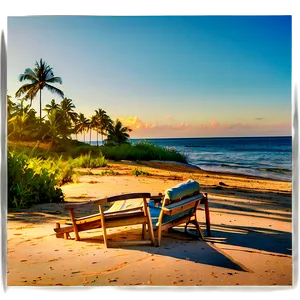 Beachfront Cottage Sunset PNG Hiv PNG