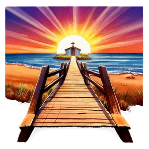 Beachside Chapel Sunset Png 94 PNG image