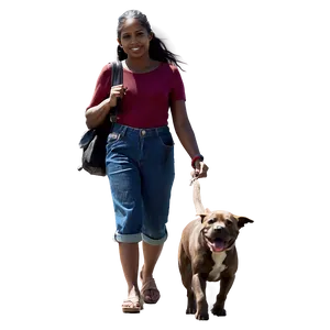 Beachside Dog Walking PNG Jaj35
