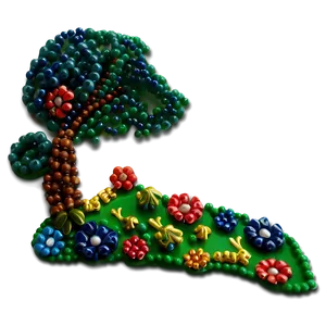 Bead Landscape Artwork Png 06262024 PNG image