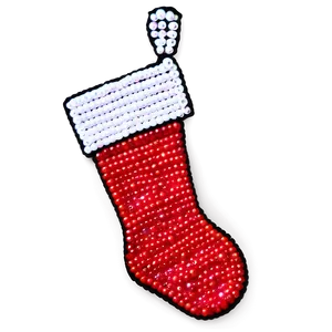 Beaded Christmas Stocking PNG 06132024 PNG