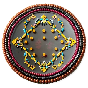 Beaded Coaster Design PNG 9