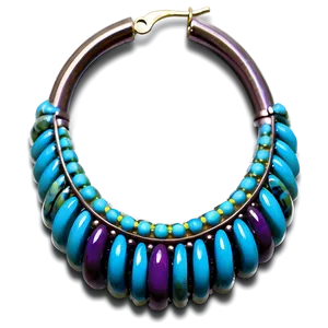 Beaded Hoop Earring Png 06132024 PNG image