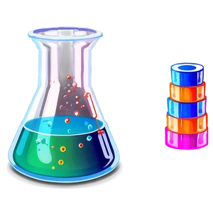 Beaker Filled With Chemicals PNG 05232024