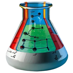 Beaker Filled With Chemicals PNG Kxl58