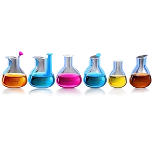 Beaker With Colorful Liquid PNG 56