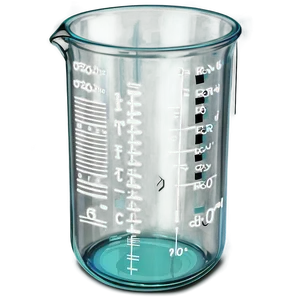 Beaker With Measurements PNG Dyf91