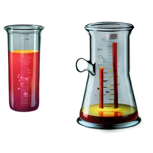 Beaker With Red Chemical PNG 16